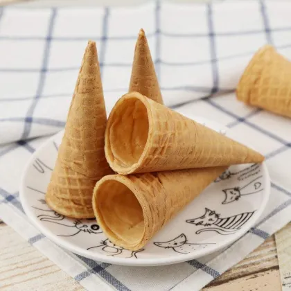 Baked waffle cone products