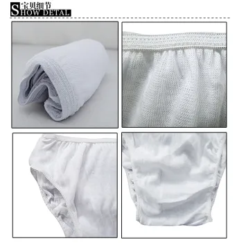 Wholesale Disposable Cotton Mens underwear Boxers In White for refugee