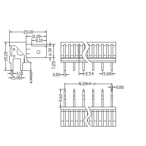 AT256R-5.08／7.62 XXX-APlug-in Terminal Block Pitch5.08／7.62 