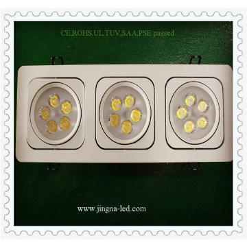 Superior UL CE ROHS rectangle office 15W led grille lights