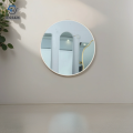 Mirror de pared de baño redondo blanco de 20 pulgadas