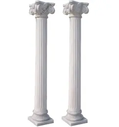 Hand Carved Garden White Marble Column Pillar