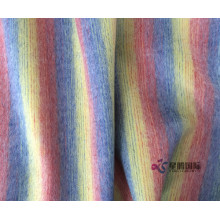 Woven Rainbow Stripe 100% Wool Fabric