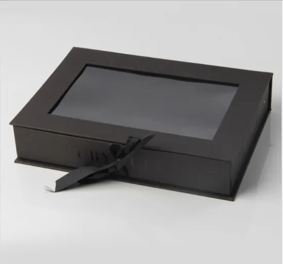 Black Ribbon Tied Gift Boxes For Hair Extension