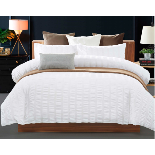 Seersucker bed sheet(cotton or poly)