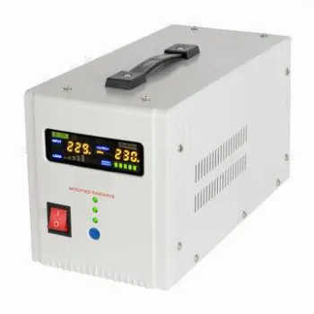 Power inverter with 12 or 24V DC from 300 to 1200W, reverse polarity protection