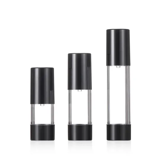 Black Color PP Airless Bottle for Cosmetic Luxury