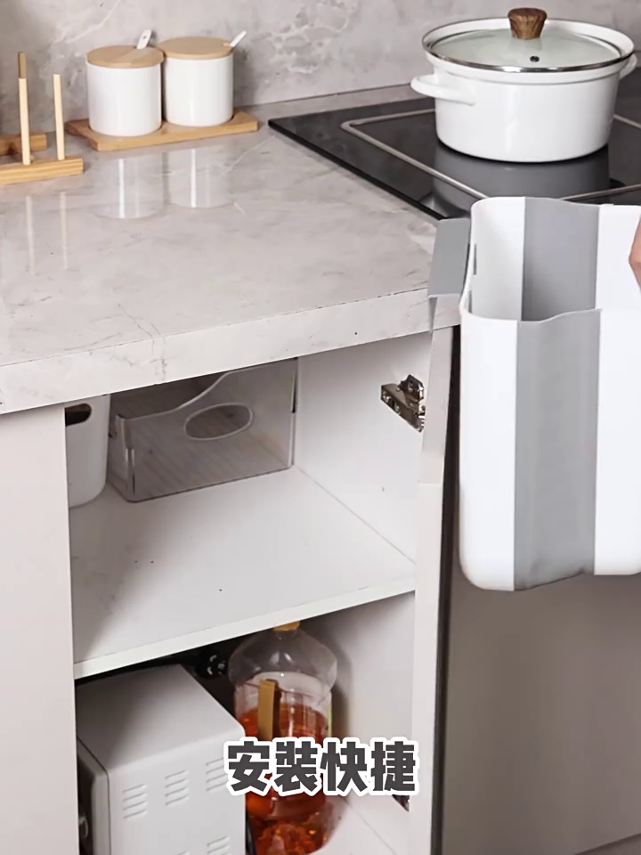 Large Capacity Kitchen Wall Mounted Trash Can