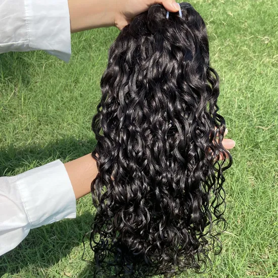 Raw Indian Hair 3Bundles Directly From India Virgin Water Wave 100% Human Hair Weave Unprocessed Cuticle Aligned Hair Extensions