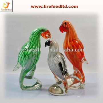 Colorful Parrot Glass Crafts