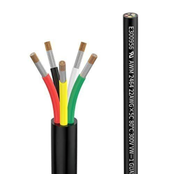 UL2464 Multi-Core Robot Towline Cable - 24AWG 4C Tinned Pure Copper for Electrical Wiring Systems