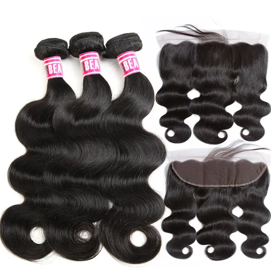 10A Chinese cuticle aligne Body wave Hair wholesale black hair products With Closure frontal human hair bundles with Frontal