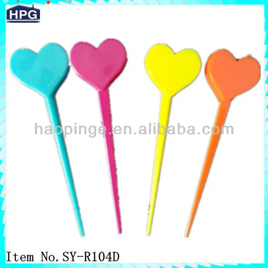 Plastic sticks for fruit plastic pick plastic fruit picks
