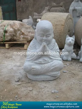 sitting granite stone buddha statue