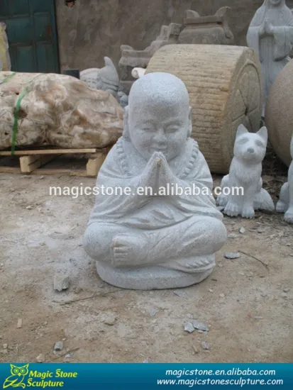 sitting granite stone buddha statue