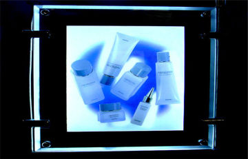 Commercial Thin Crystal Led Light Box , Clear Acrylic Cover With Magnets