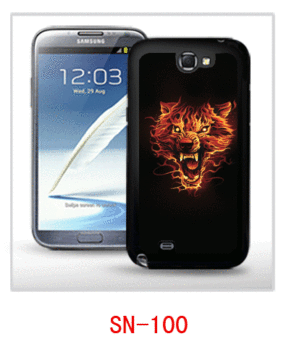 Tiger Picture Samsung Galaxy Note2 Back Case, Pc Case Rubber Coating, With 3d Picture, Multiple Colors Available 