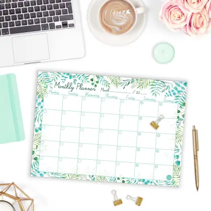 To Do List Monthly Table Calendar Planner