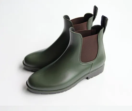 Stylish and Affordable Pure Color Rubber Rain Boots for Women