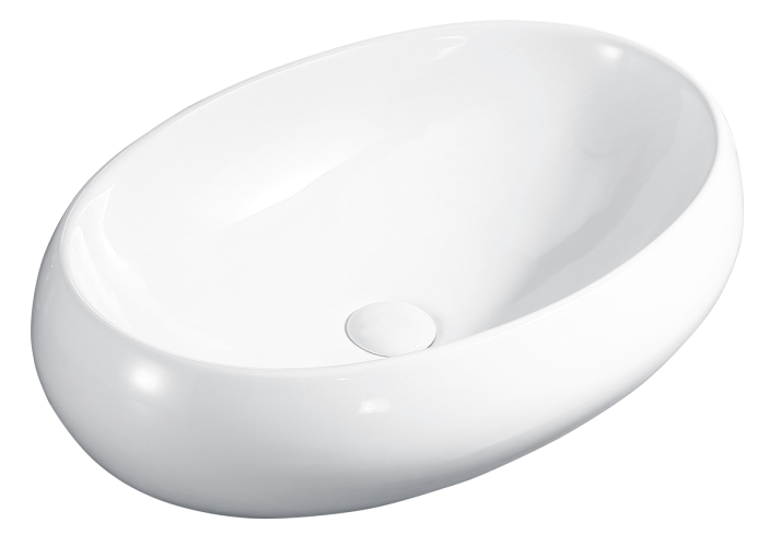 Bacia superior oval acima da vaidade