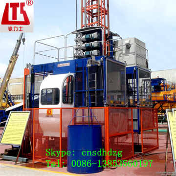 building hoist 1t double cage construction elavator