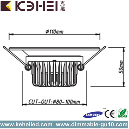 White Mini LED Downlights Dimmable 9W