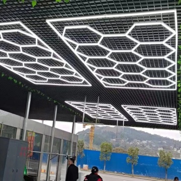 RGB Hexagonal Garage Lights Kit: Colorful Ambient Honeycomb LED Lighting