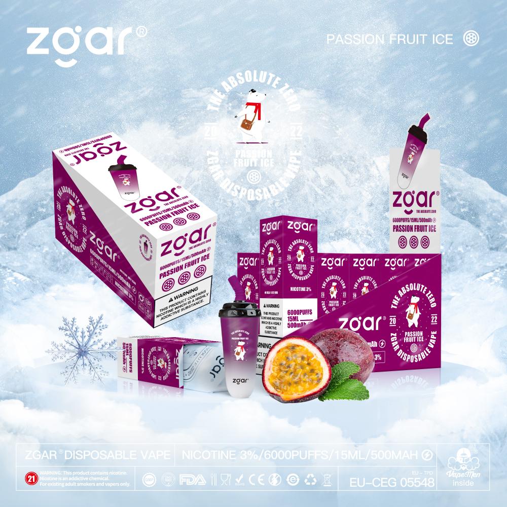 Zgar Hot Selling 6000 Puffs يمكن التخلص منها vape