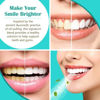 OEM Natural Organic Oral Care Pulling Oil - Coconut & Peppermint for Fresh Breath & Teeth Whitening