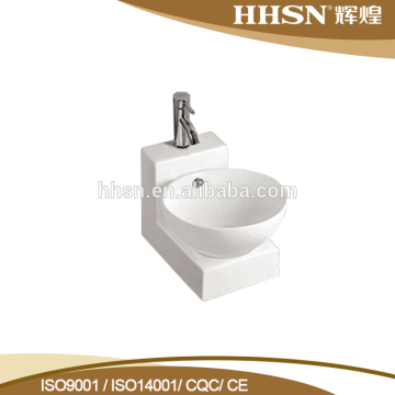 HH506 Unique Oval Ceramic Wall Hanging Wash Basin Bathroom Sink