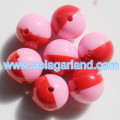 12/18/20/22/24/28 MM Acrylic Round Spacer Two Tone Beads