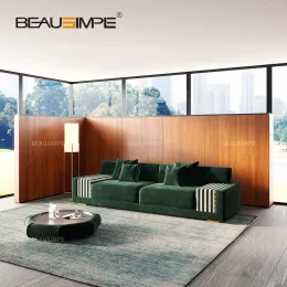 Oversized Armrests Three-Seater Luxury Sofa