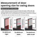 Modern Double Tempered Glass Aluminum Swing Casement Door