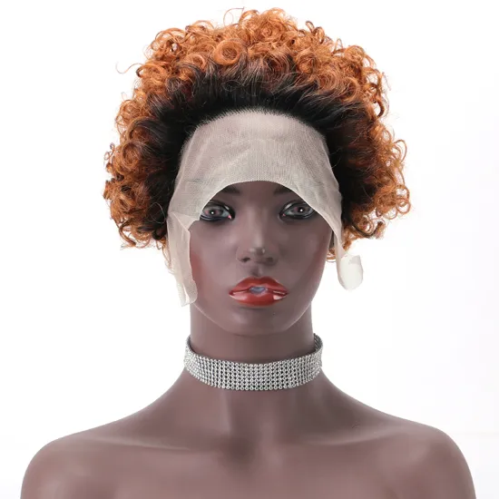 Curly Bob Transparent Lace Front Human Hair Wigs Malaysian Virgin Short Pixie Cut Wig For Black Women Deep Water Wave Wigs