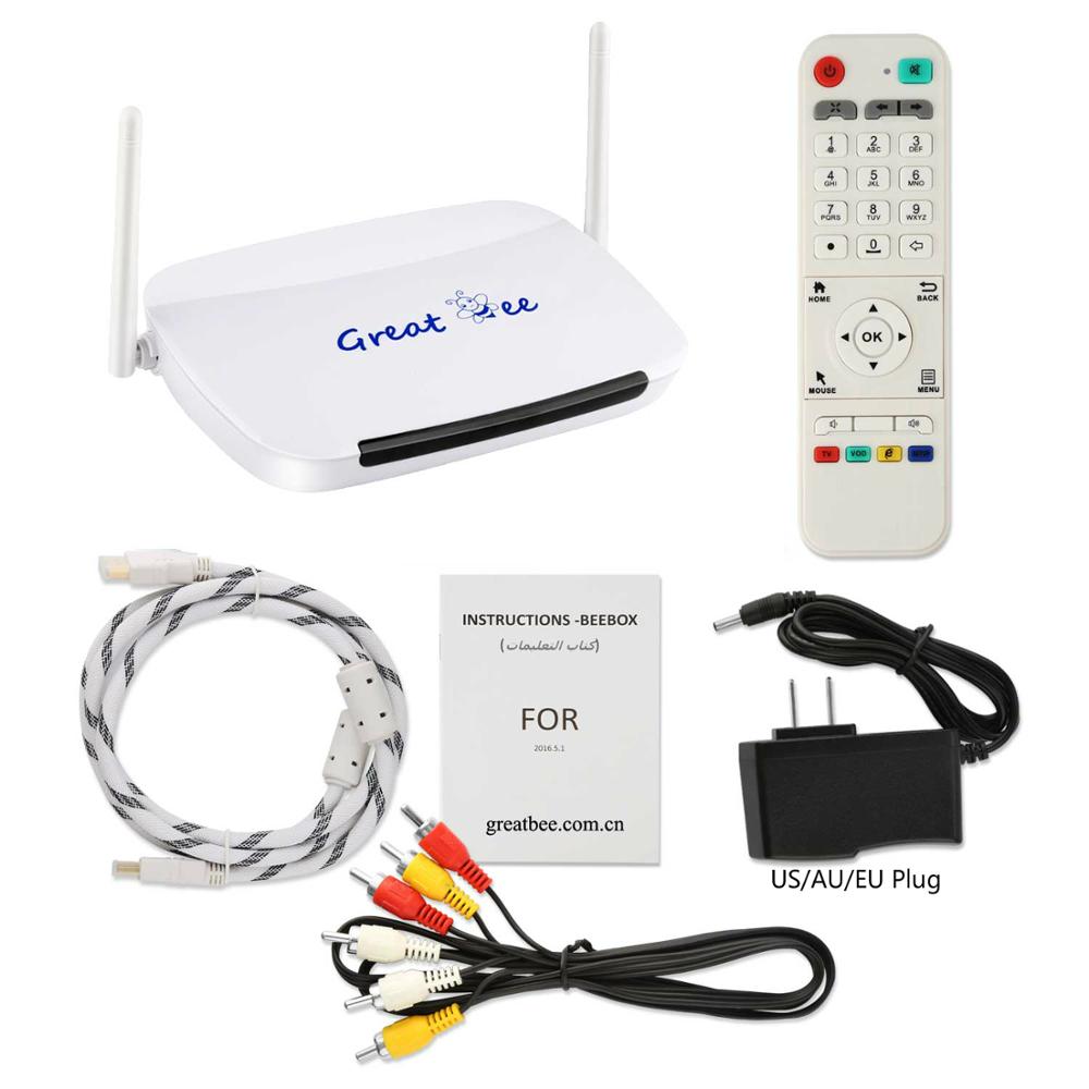 2020 Latest Great Bee TV Box Android Set Top Box With WiFi Bluetooth Support IPTV YouTube Google Play