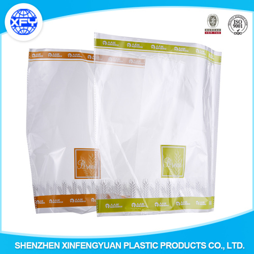 Laminated plastic printed transparent poly food bag for packing bread