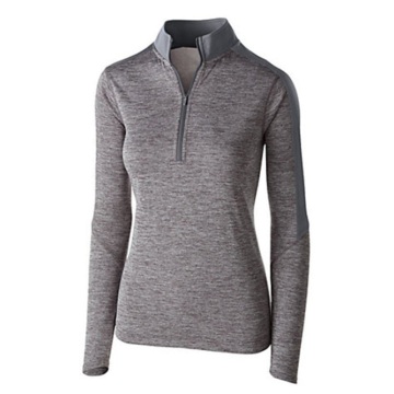 Wholesale Merino Wool Women's Zip Top Long Sleeve Shirt