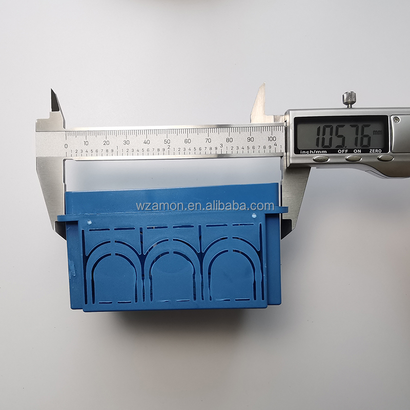 Blue 4X2 3 Modules PVC Electrical Wall Switch Outlet Socket Box