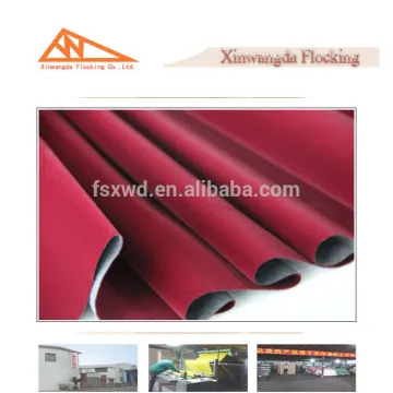 Dark red long velvet flocking muti-purpose nonwoven interlining fabric