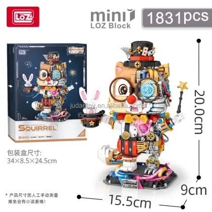 LOZ 1956 Mechanical Squirrel Building Blocks Toy Puzzle Set: A Fun Gift for Kids and Boys