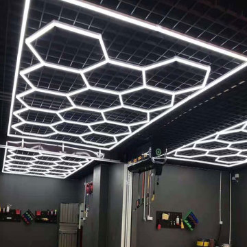 Garage Hexagrid LED Light 110V-240V 3x6M Auto Detailing Honeycomb Ceiling Lamp