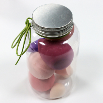 Cosmetic Sponge Puff with Bottle for Foundation, Powder, and Cream Blending