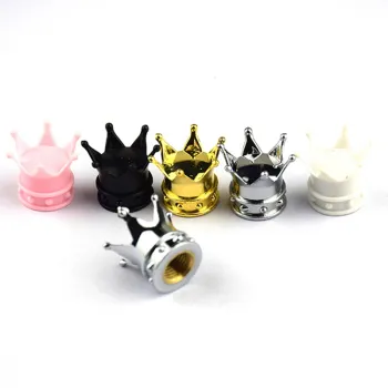 4Pcs Universal Crown Style Car Tire Air Valve Stem Cap Automobiles Wheel Tyre Stem Air Valve Dust Covers Caps
