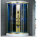 Puertas de ducha elegantes de una persona Sala de baño de vapor con marco de oro