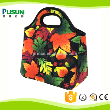 neoprene lunch bag tote portable handle for lady