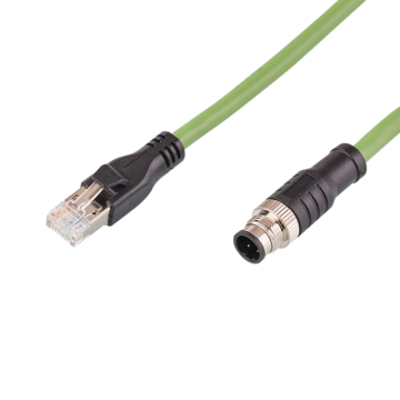 Cat6 Network Cable M12 Female to RJ45 PN Industrial Ethernet Cable Factory