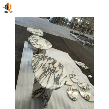 Calacatta Viola Marble Coffee Table: New Style for Home and Restaurant Plinths