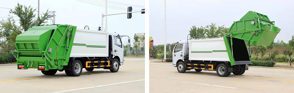 City garbage removal truck