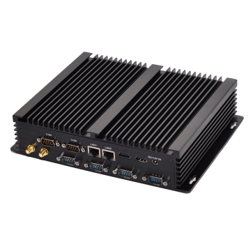Qotom-T4010P Core i3-4010U Processor (3M Cache, 1.70 GHz) Mini Computer with 2 LAN 2 HD Video 6 COM