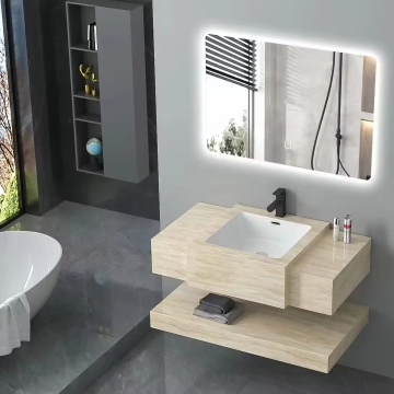 Modern Wall de mármore pendurou banheiro pia flutuante pia de pia